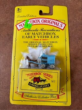New Matchbox Originals A Moko Lesney Product No. 7 Horse Drawn Milk Float
